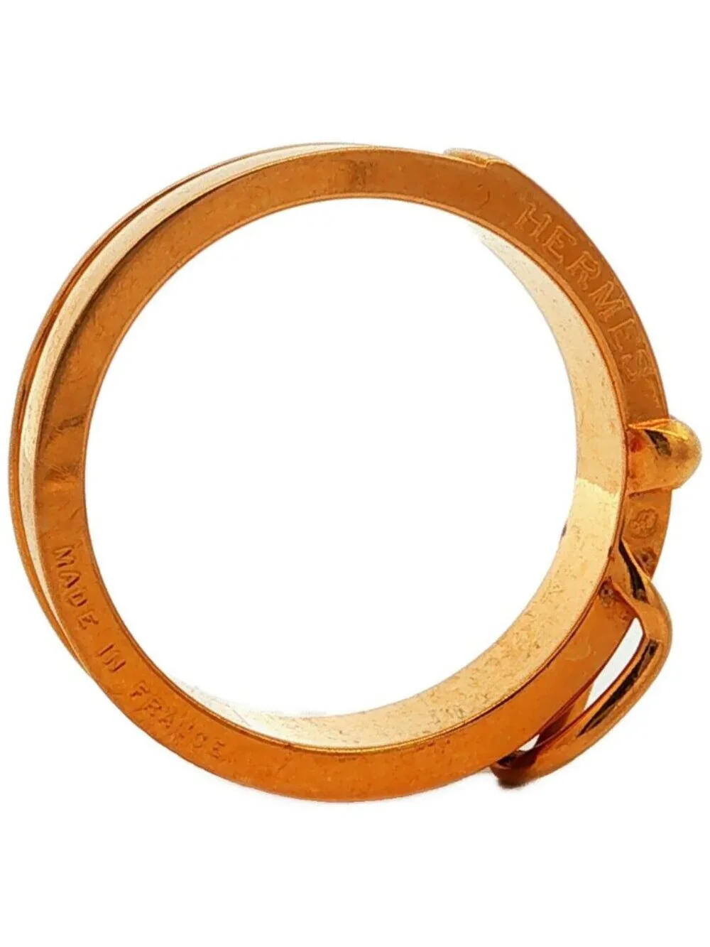 Hermes Ceinture Belt Scarf Ring 20.5 60.5 Gold - Picture 5 of 5